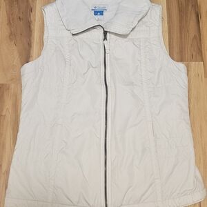 Columbia Women's Puffer Vest White Size Medium Full Zip
